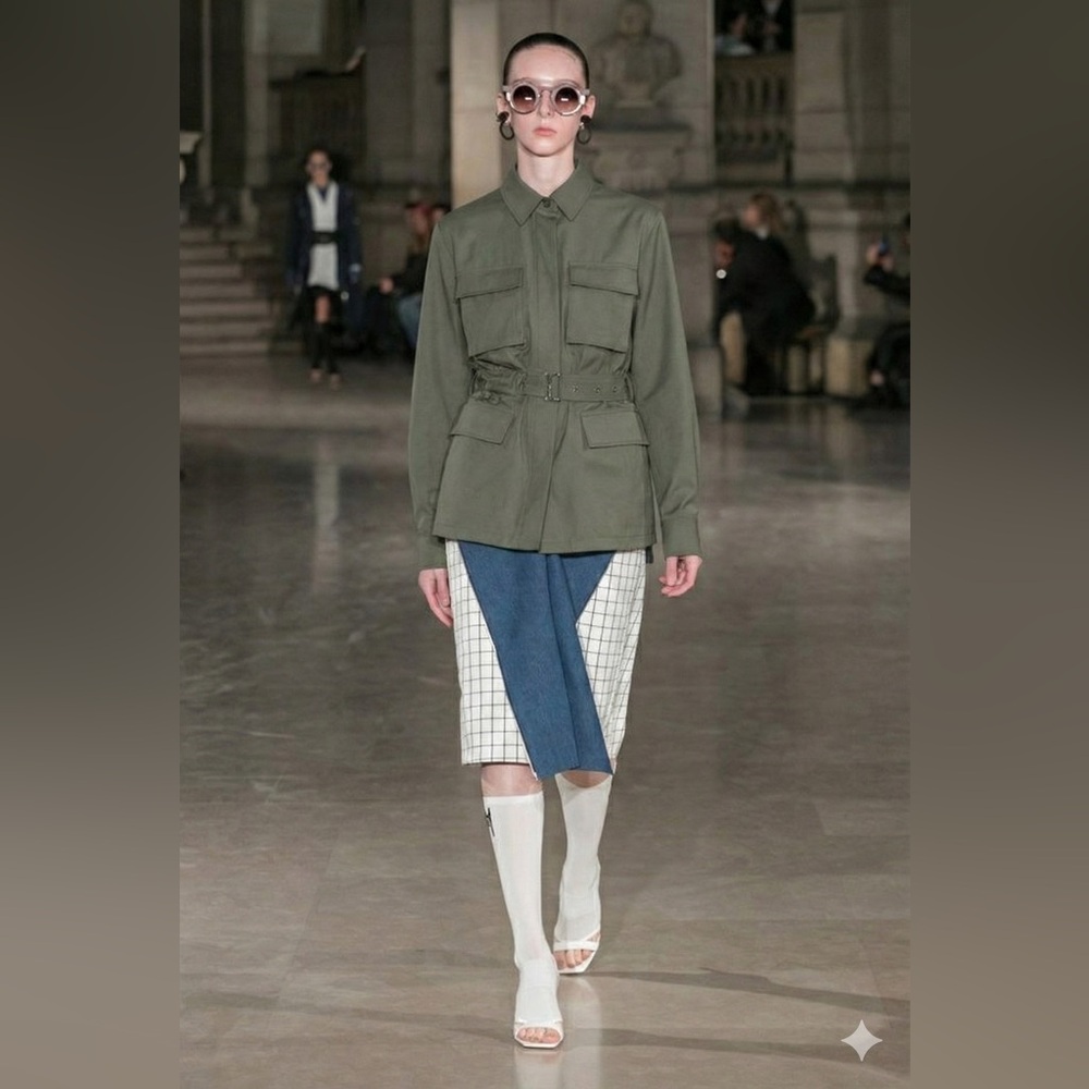 MASHAMA Utility Jacket in Olive Green